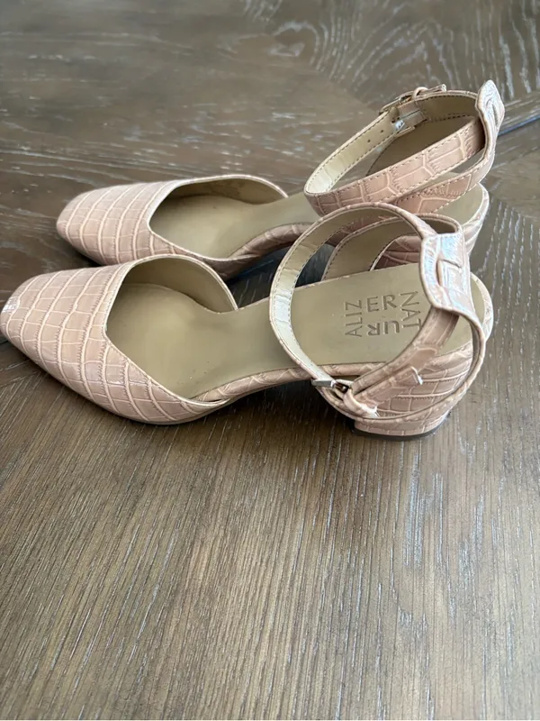 Naturalizer Blush Croc-Embossed Ankle-Strap Block Heel - Image 3