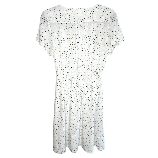 Bella Ella White Black Polka Dot Faux Wrap Dress Rayon S‎ Summer Wedding Guest - Image 10