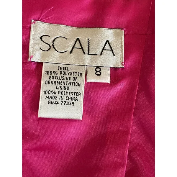 Scala Fuchsia Beaded Top & Taffeta Skirt Formal Dress‎ Set Party Prom - Image 10