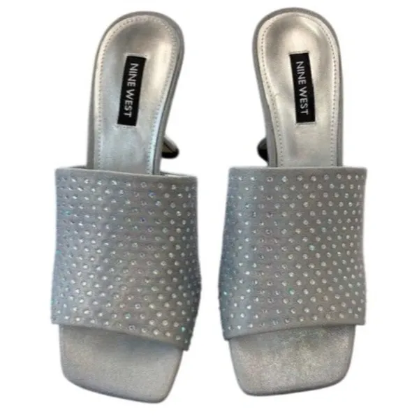 Embellished Nine West Square‎ Toe Heels - Image 3