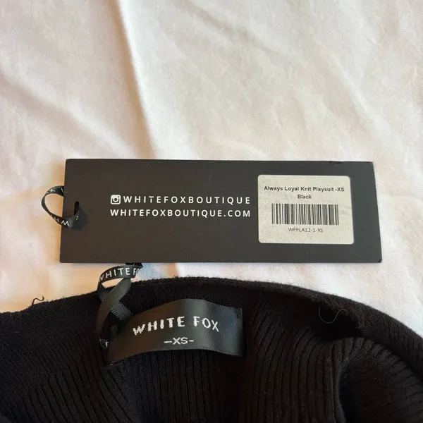 White Fox Black Jumpsuit Romper - Image 4
