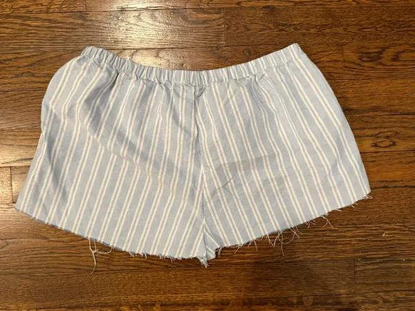 Brandy Melville Blue and White Striped Shorts - Image 3