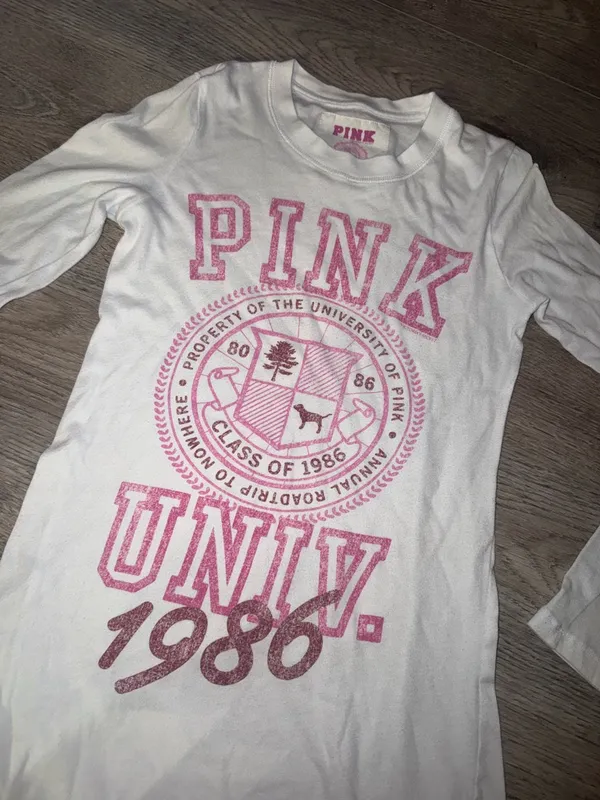 VNTG Victoria’s Secret PINK UNIV 1986 Long sleeve nightie Small - Image 2