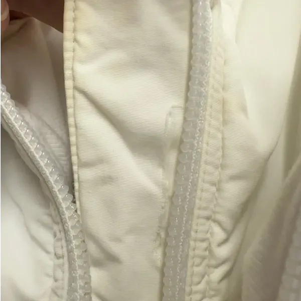 Lululemon Extra Mile Puffer Size 8 White Hooded Quilted Insulated Full Zip‎ - Image 10