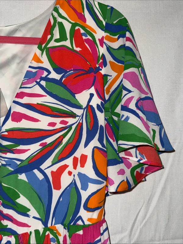 Colorful Floral Maxi Dress - Multicolor - Image 4
