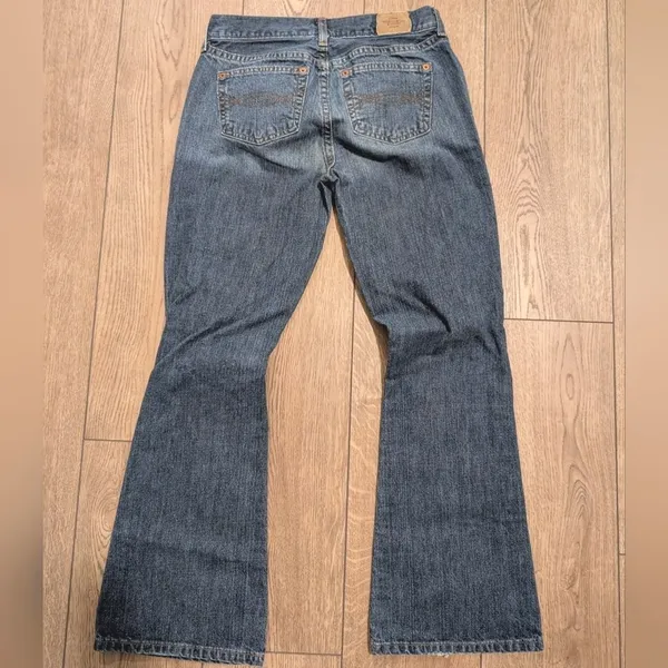 Vintage Y2K Abercrombie Womens 4 Short Jeans Denim Flare Leg Flared - Image 6