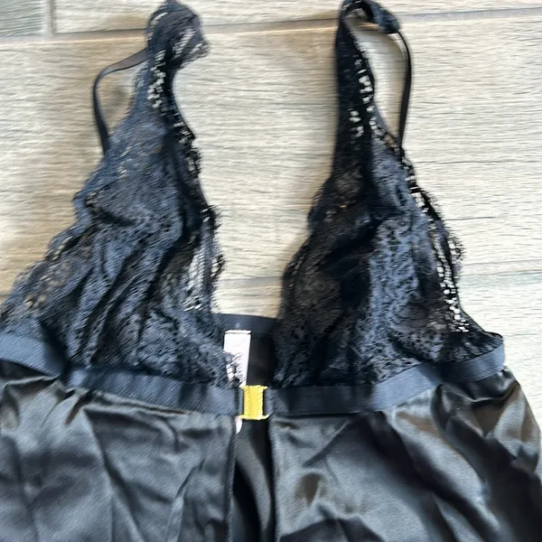 Being my most beautiful self black open front lingerie - Image 2