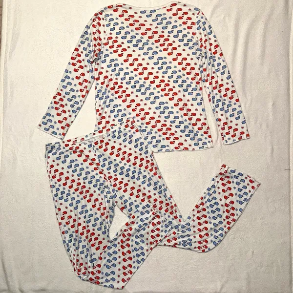 Roller Ravbit Limited Edition Red White Blue Moby Whale Pajama Set size Medium - Image 6