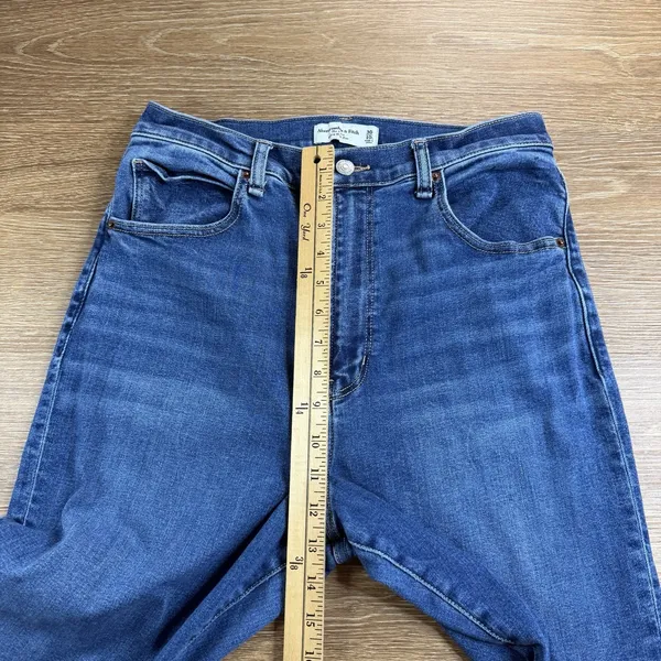 Abercrombie Curve Love 70s Flare Jeans Womens 30 10L Ultra High Rise Long - Image 9
