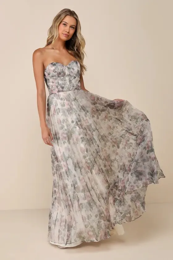 Lulus Organza Floral Maxi Dress - Image 2
