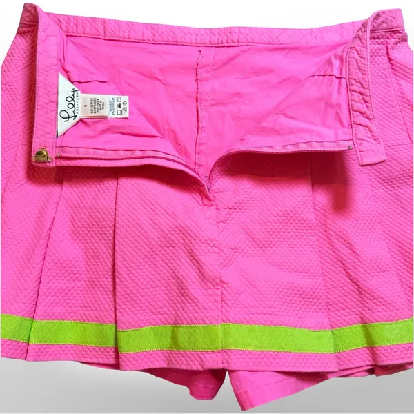 💖 Lilly Pulitzer Preppy Pink Tennis Skort | Lime Green Trim | Size 4 - Image 3