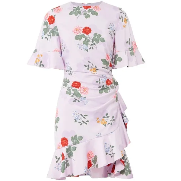 Keepsake Pretty One Floral Mini Dress in Lilac Purple‎ - Image 2