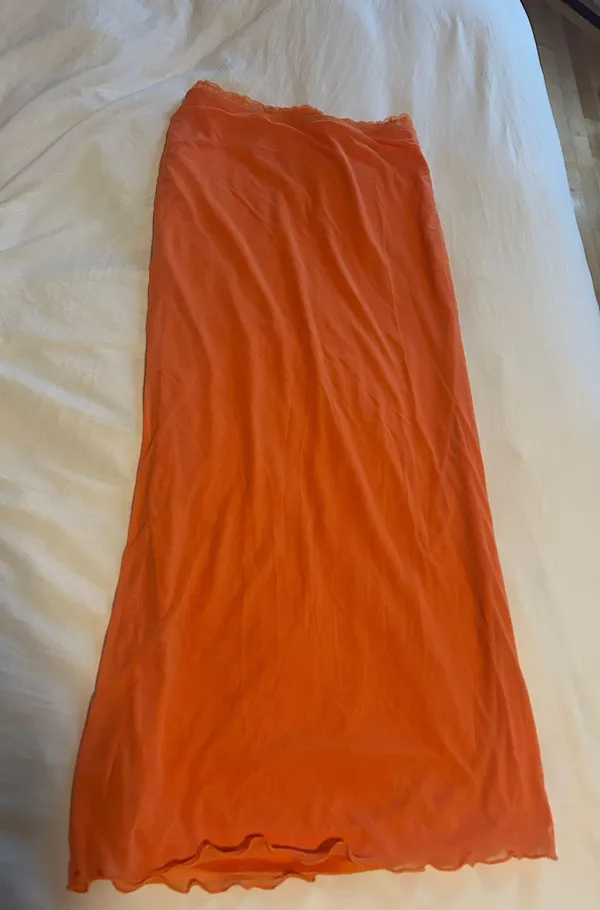 Long Orange Skirt - Image 2