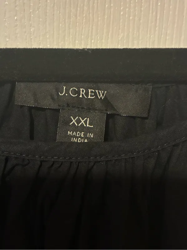 J.CREW HALTER MAXI DRESS, SIDE POCKETS, BLACK RUFFLES - Image 4