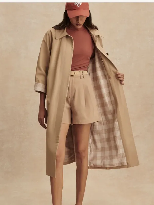 NWT Varley Robyn Oversized Car cotton twill Coat A line shape size xxs - Image 3
