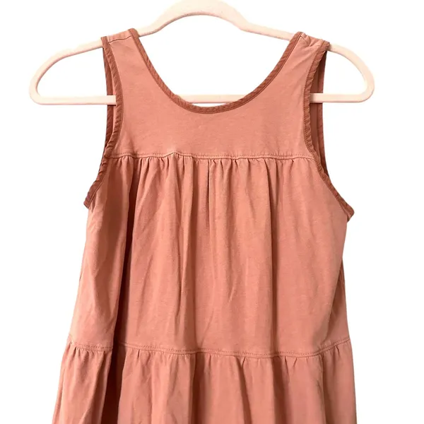 EVERLANE The‎ Weekend Tiered Tank Midi Dress Pink XS - Image 3