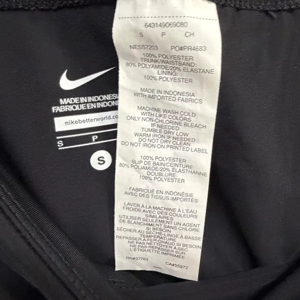 Nike Solid‎ Element Board Skirt Womens S Black Built In Brief Sporty Swimwear - Image 12