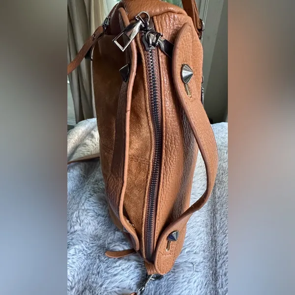 Ella & Elly brown rivet studded crossbody bag - Image 5