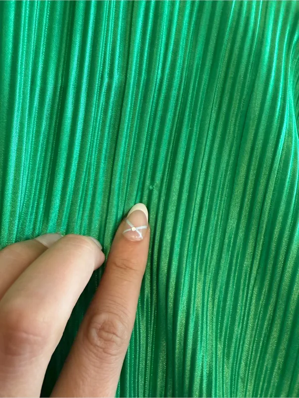 Good American Women's Green Plissé Sculpted Dress Size 3/4 - Image 5