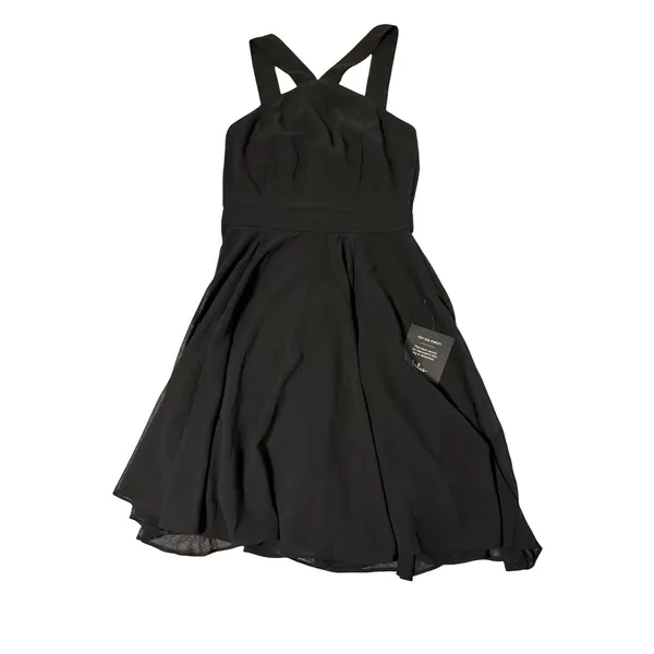 NWT Lulus Size Small Forevermore Black Skater Dress Mini Formal Dance Glam - Image 3