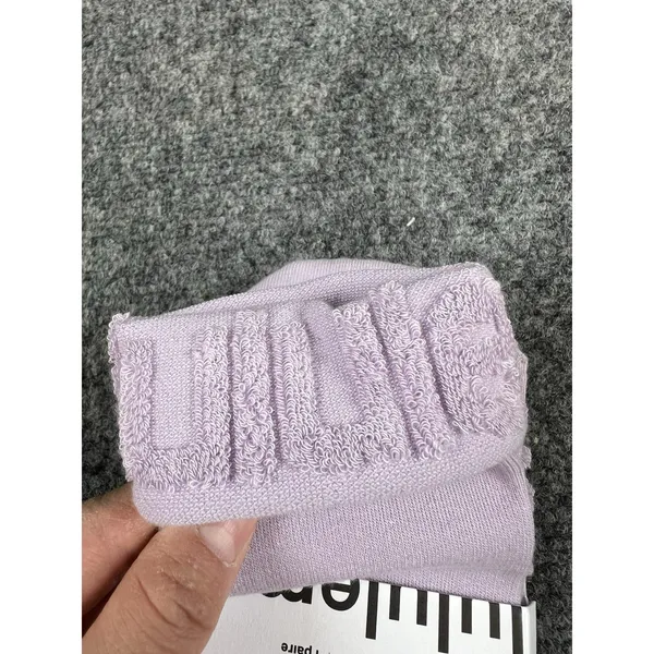 Lululemon Fold-Over Terry Socks XL Lavender Purple Quarter Length NWT - Image 3