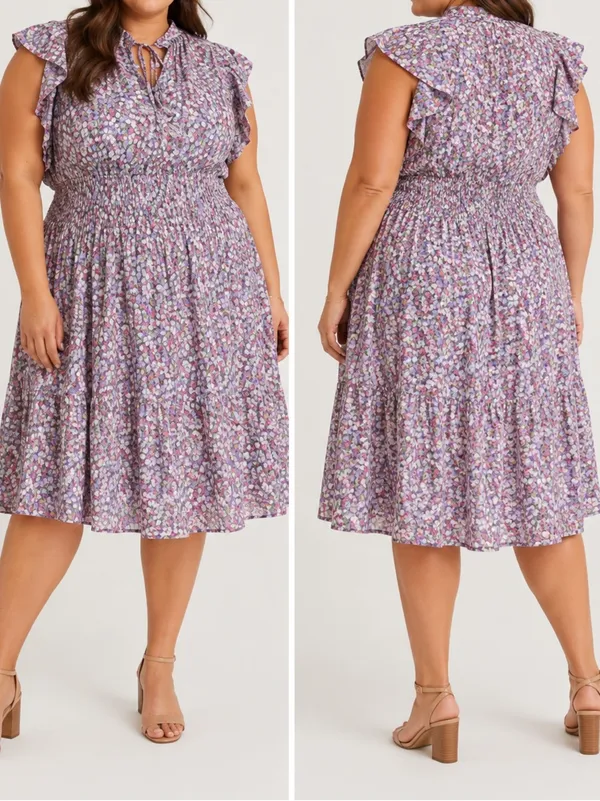 Lauren Ralph Lauren Floral Crinkled Cotton Dress in Multicolor - Image 10