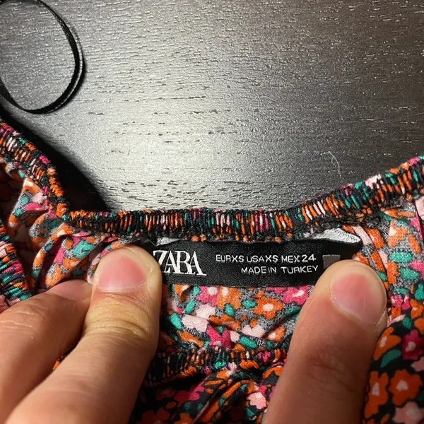 Zara Multicolor Floral Smocked Blouse - Image 2