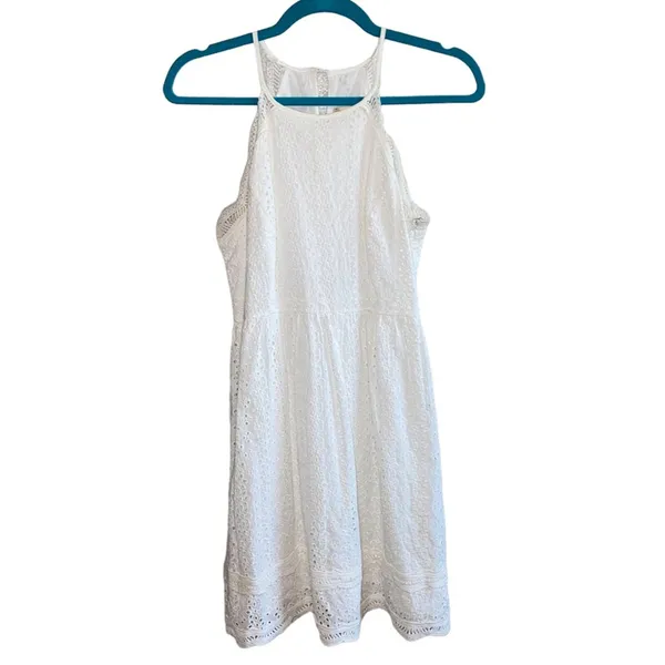 Altar'd State White‎ Eyelet Lace Dress Small Boho Cottagecore Mini - Image 2
