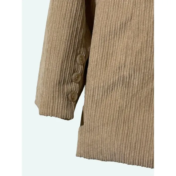 Cider Corduroy Blazer Beige One Button Lined Jacket Women’s Small - Image 7