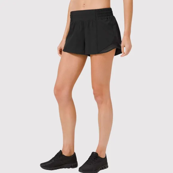 Lululemon Women Shorts Black Hotty Hot Athletic Lined High Rise Stretch Size 8 - Image 2