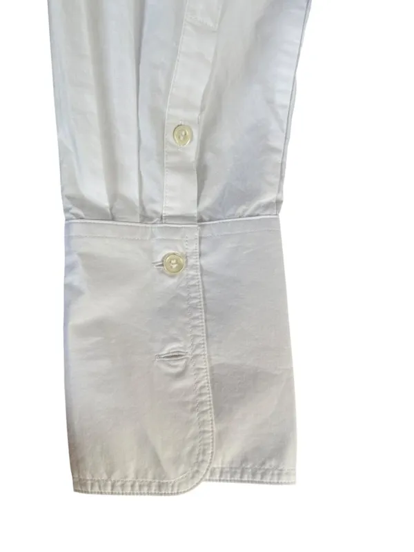 Banana Republic women's white long sleeve button down collared shirt size small - Image 6