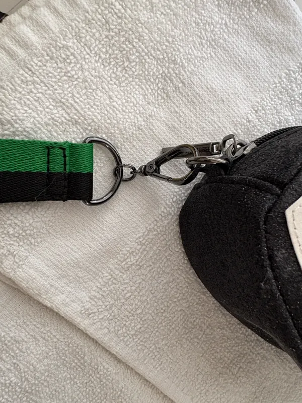 Bath & Body Works Eye-Shaped Green & Black Wristlet Clutch Rhinestone NWT - Image 4