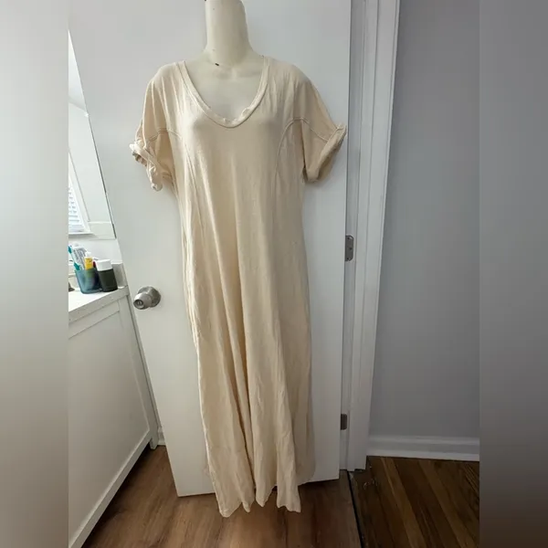 Free people beach maxi dress in cream au lait - Image 4