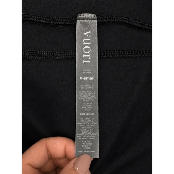 Vuori The Rise The Shine Black High Rise 7/8 Leggings XS Performance Yoga - Image 5
