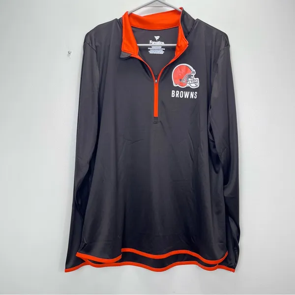 Fanatics Cleveland Browns Womens 1/4 Zip Long Sleeve Pullover Size‎ 2X - Image 3