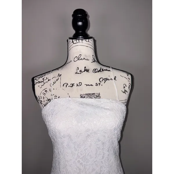 Trixxi White Lace Mini Dress Womens Size Small Spaghetti Strap Sleeveless Party - Image 4
