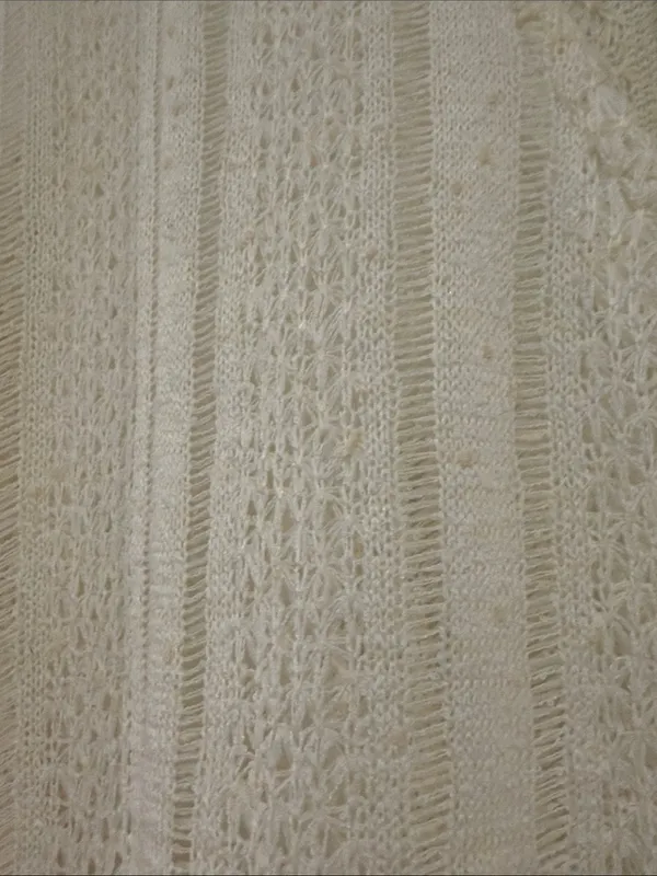 Sanctuary Cream Open-Knit V-Neck Swim Coverup - Image 3