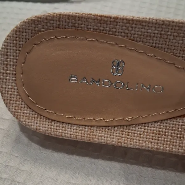NEW Bandolino Natural Woven Straw Weave Deedee Slide Sandals Women's size 7.5 - Image 3