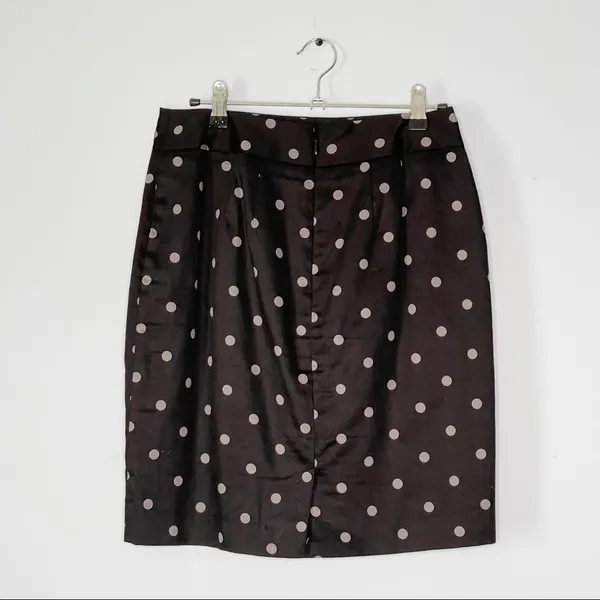 LOFT | Black & Gray Polka Dot Pencil Skirt Sz 0 - Image 3
