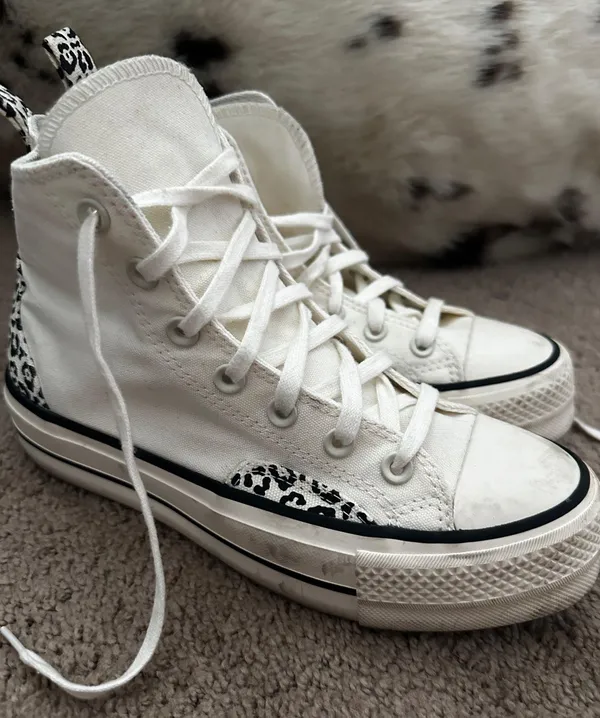 White Converse High-Top Platform - Image 2