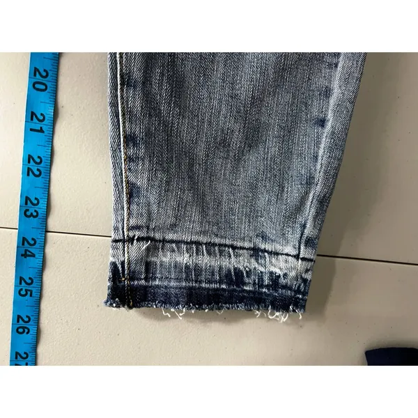 KanCan Mid Rise Distressed Skinny Jeans Stretch KC5055L-SF Blue‎ Size 31 Womens - Image 7