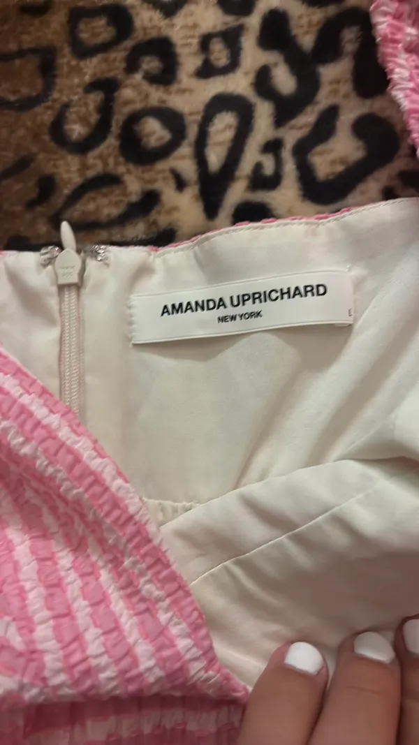 Amanda Uprichard Dress Mini Pink - Image 3