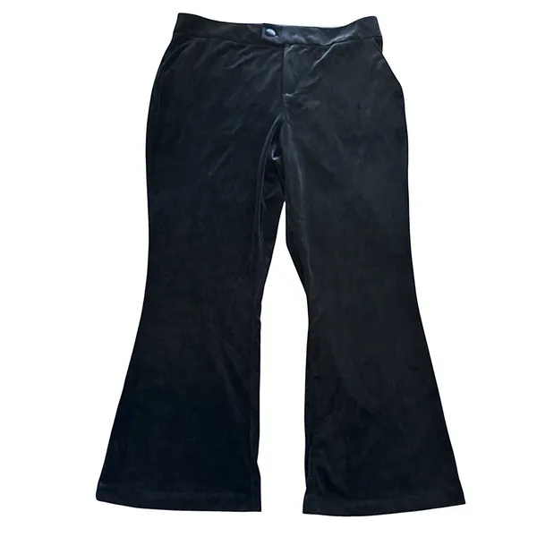 UNIVERSAL STANDARD NWT Farrah Velvet Flare Pants Womens 16 Black Bootcut Holiday - Image 3