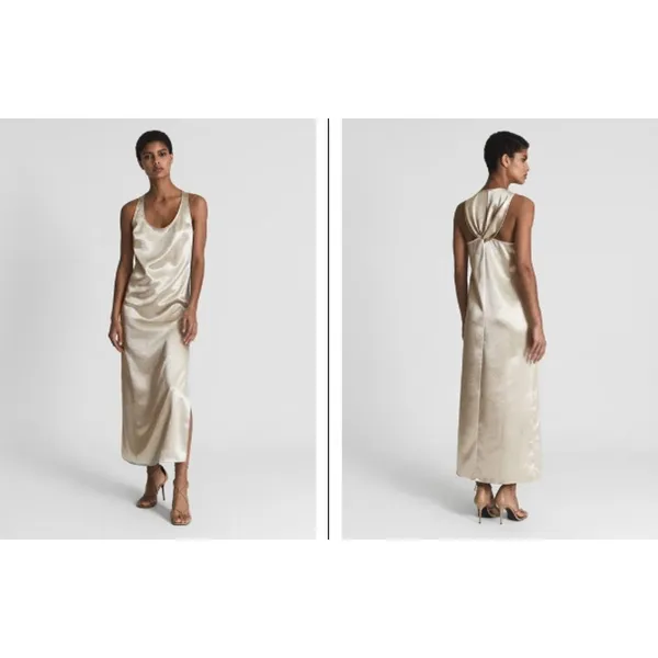 REISS Lottie Metallic Maxi Dress Size 6 New with‎ Tags - Image 2
