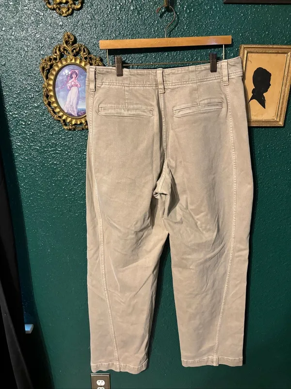 Madewell Tapered Denim Trousers Tan Sz 30 - Image 2