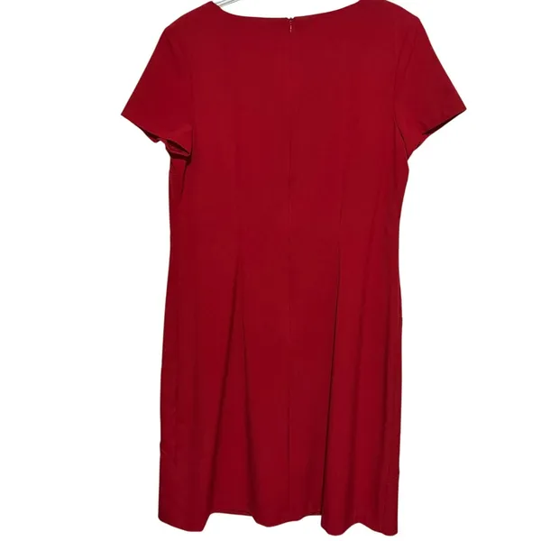 Alyx Limited Women's Red Short Sleeve V-Neckline Sheath Dress Size 14 - Image 2