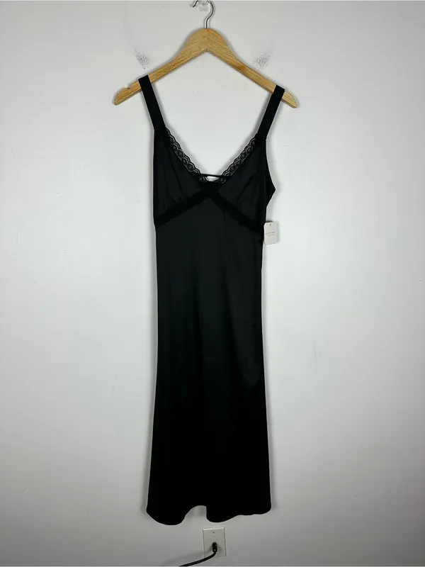 Altar’d State Cara Satin Midi Slip Dress Black 90’s Women’s Sz S - Image 2