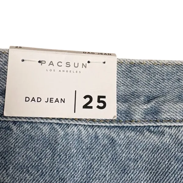 PacSun NWT‎ Dad Jean Light Wash Rhinestone Flower Embellished Size 25 - Image 13