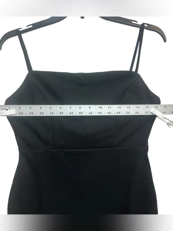Windsor Black Bow Back Bodycon Mini Dress Women’s L Spaghetti Strap NWT - Image 6
