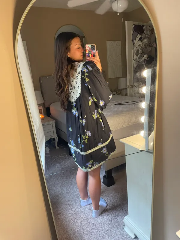 Dress Navy And Floral - Image 3